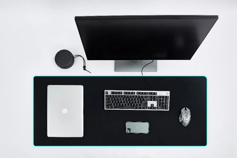 RGB LED Gaming Mouse Pad – Waterproof Desk Mat - SteadyBuy