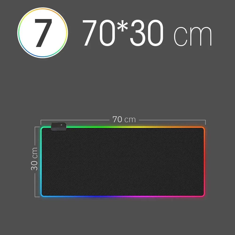 RGB LED Gaming Mouse Pad – Waterproof Desk Mat - SteadyBuy