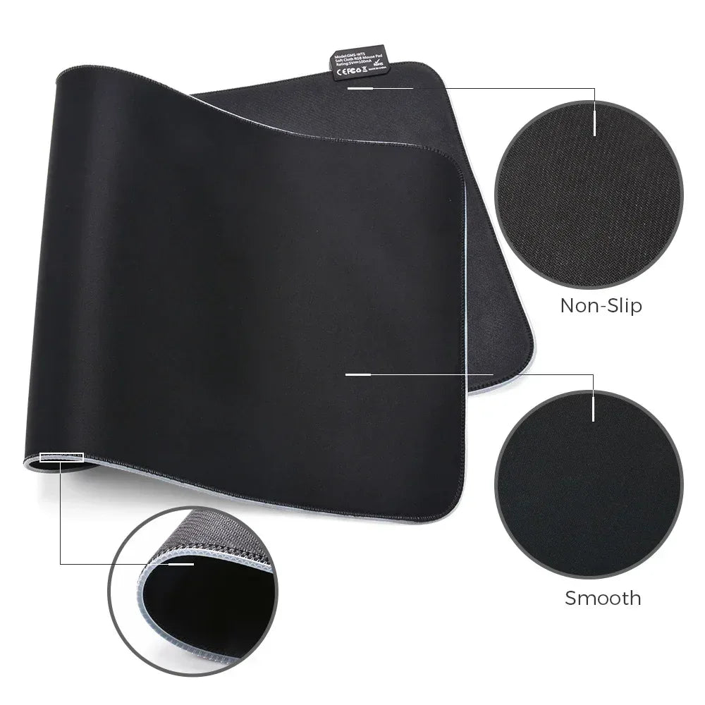 RGB LED Gaming Mouse Pad – Waterproof Desk Mat - SteadyBuy