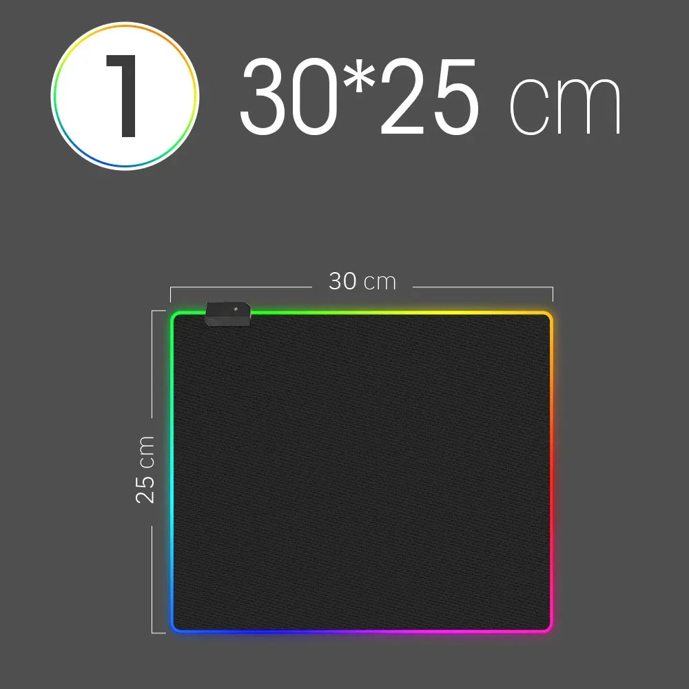 RGB LED Gaming Mouse Pad – Waterproof Desk Mat - SteadyBuy