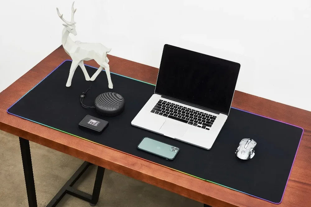 RGB LED Gaming Mouse Pad – Waterproof Desk Mat - SteadyBuy