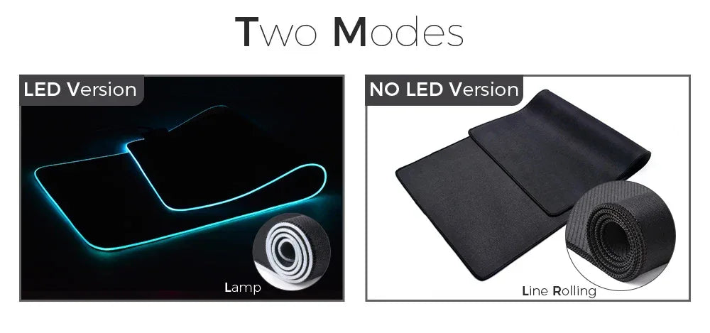 RGB LED Gaming Mouse Pad – Waterproof Desk Mat - SteadyBuy