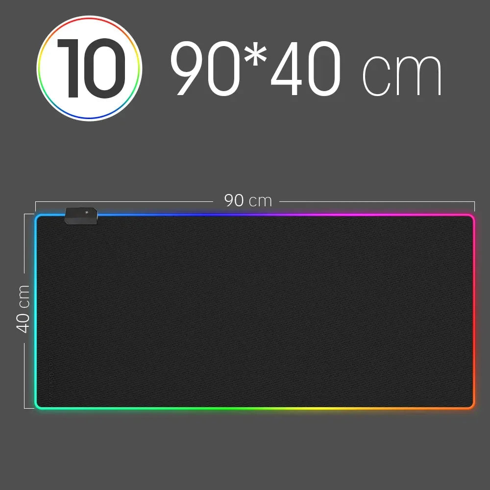 RGB LED Gaming Mouse Pad – Waterproof Desk Mat - SteadyBuy