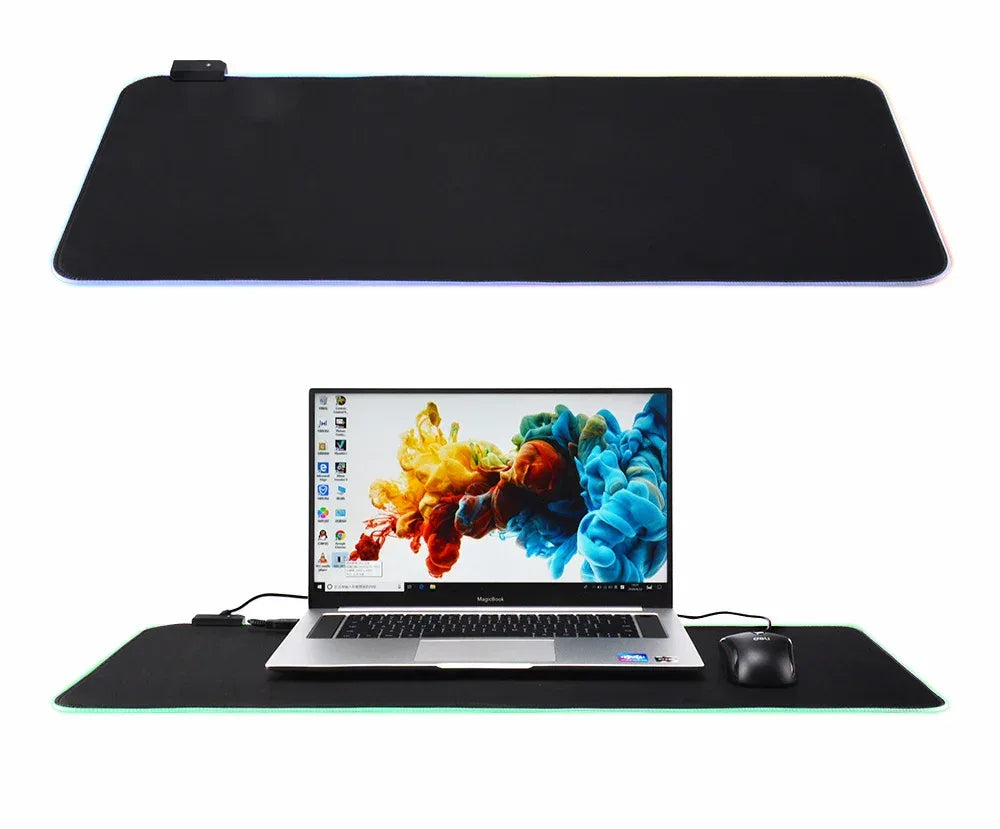 RGB LED Gaming Mouse Pad – Waterproof Desk Mat - SteadyBuy