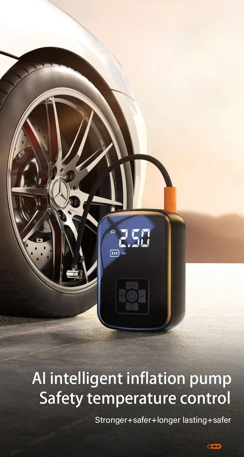 Portable Wireless Car Tyre Inflator Pump - SteadyBuy