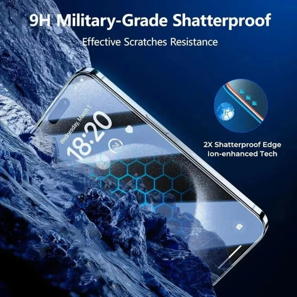 Privacy Tempered Glass for iPhone (4‑Pack) - SteadyBuy