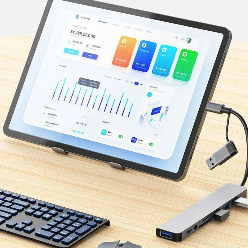 8‑in‑2 USB‑C Hub Docking Station - SteadyBuy