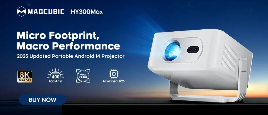 Magcubic HY300 Pro 8K Android Portable Projector - SteadyBuy