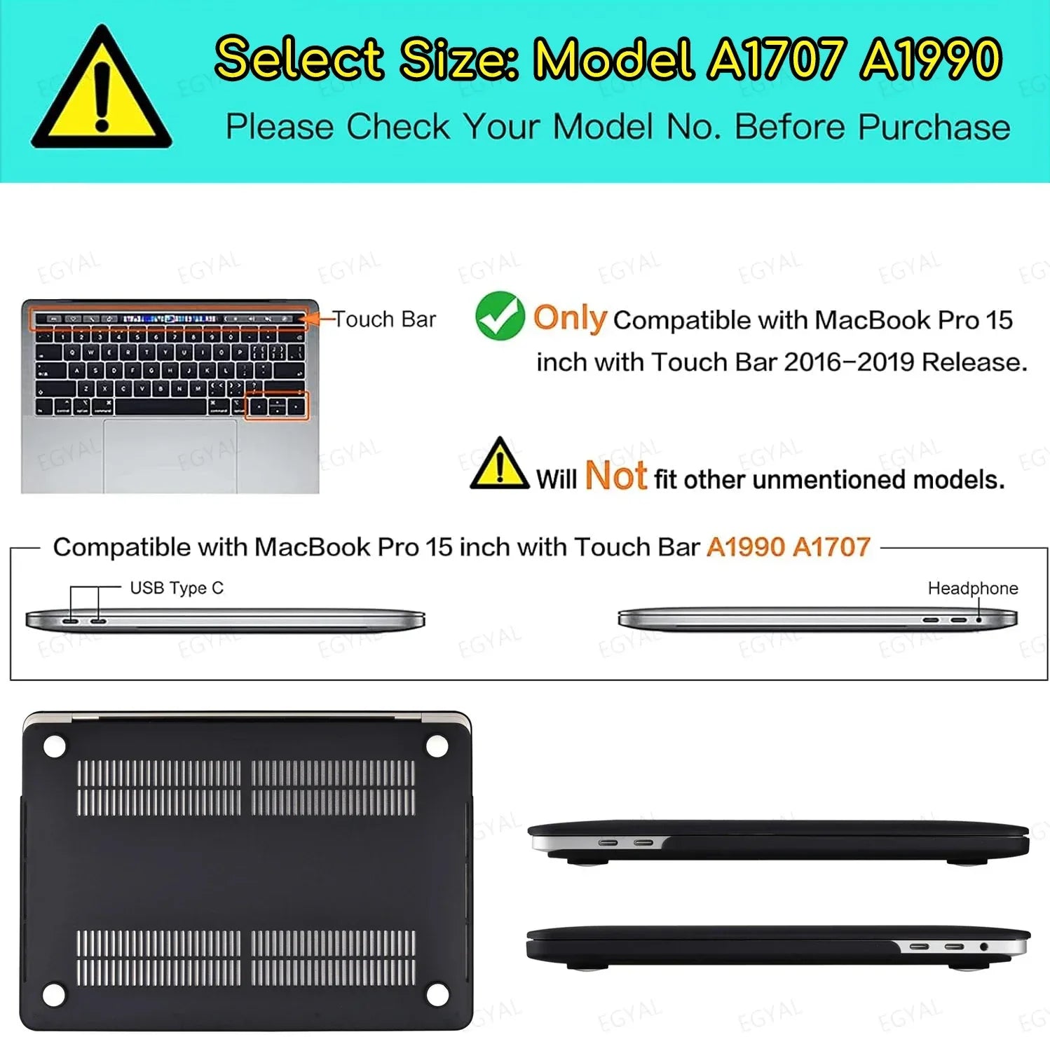 Matte Hard Case for MacBook Air & Pro 13–16" - SteadyBuy