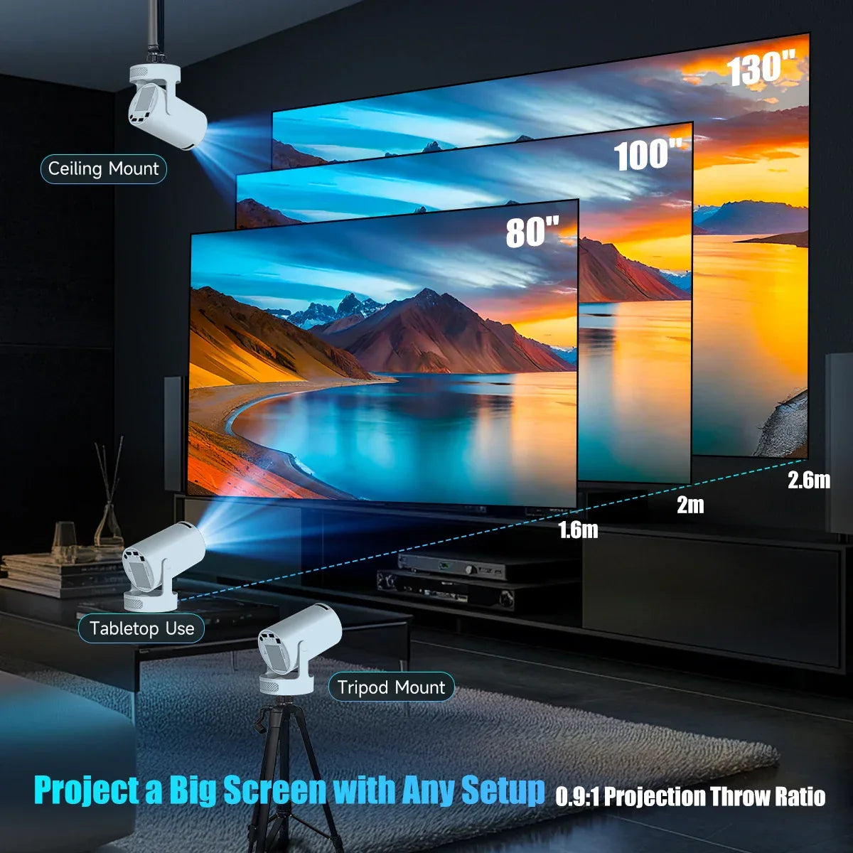 Magcubic HY300 Pro 8K Android Portable Projector - SteadyBuy