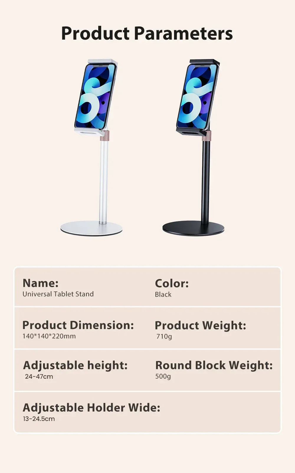 Adjustable Monitor & Tablet Desk Stand with VESA Mount - SteadyBuy