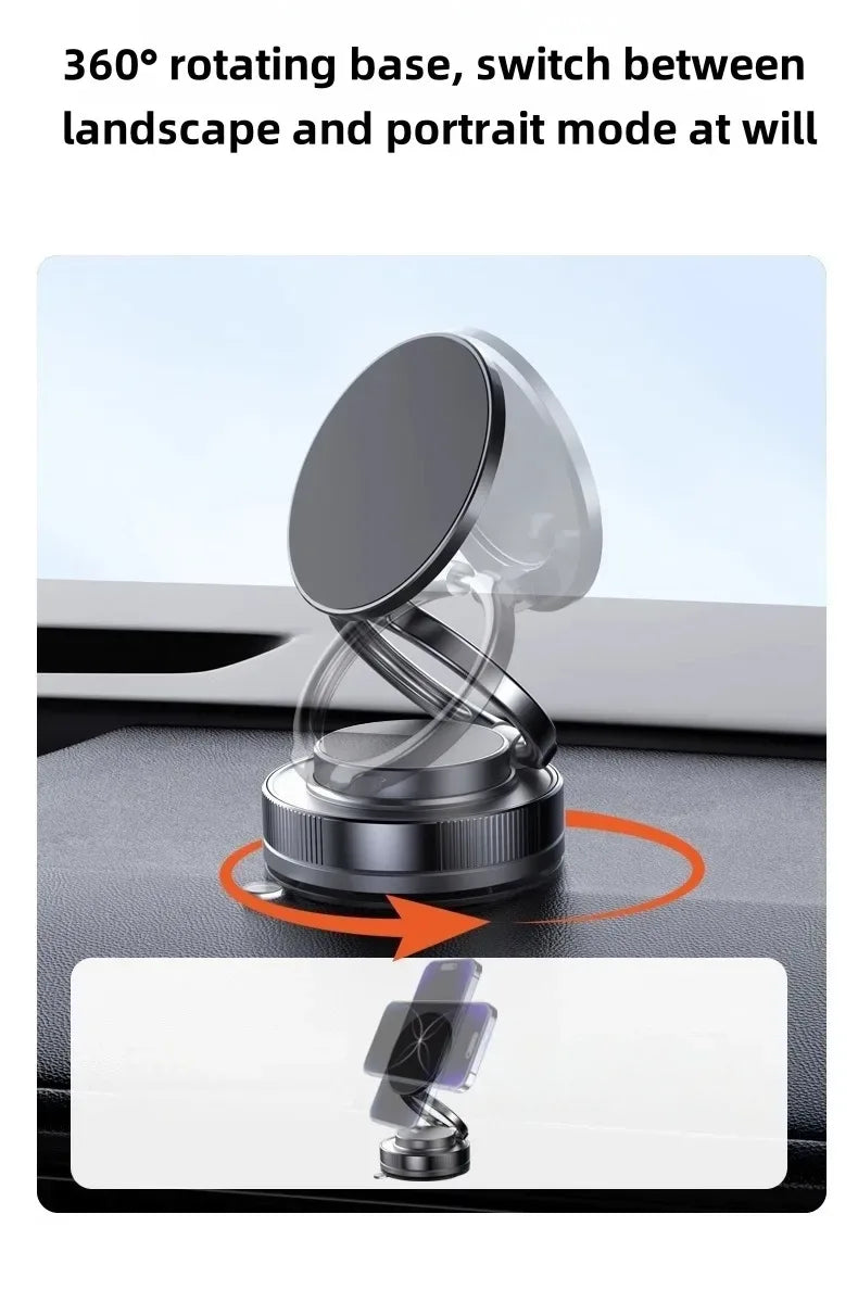 Magnetic Car Phone Mount with 360° Foldable Arm - SteadyBuy