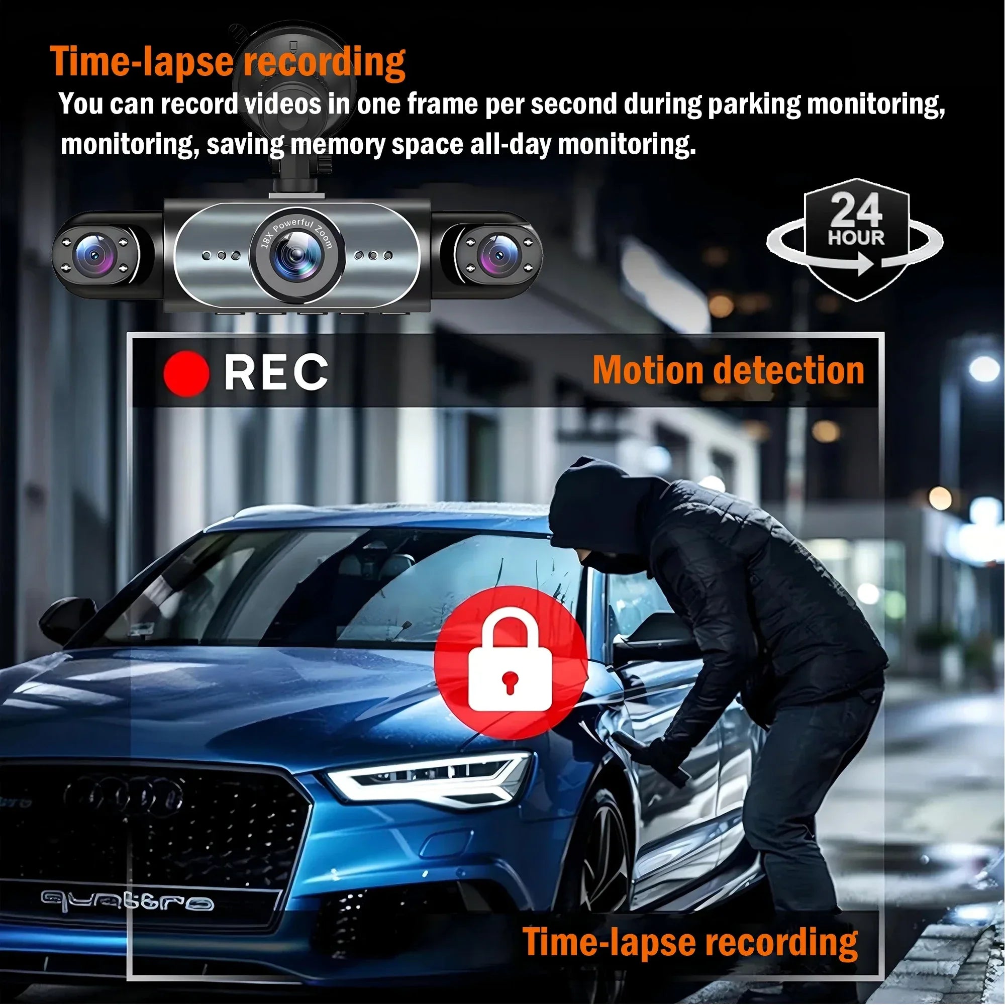 4-Channel 360° Dash Cam with Parking Monitor - SteadyBuy