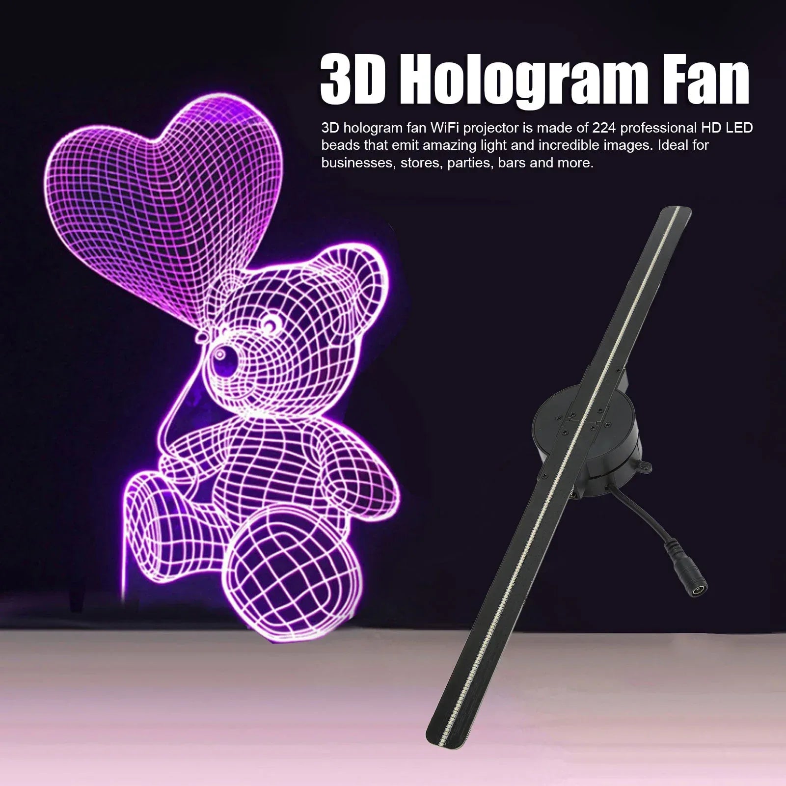 16.5" WiFi 3D Hologram Advertising Fan Projector - SteadyBuy