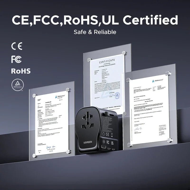 UGREEN 65W GaN Universal Travel Adapter & Charger - SteadyBuy