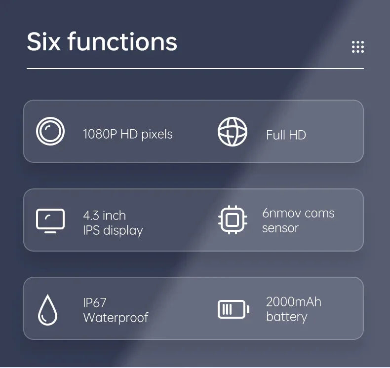 1080P Industrial Endoscope Camera with 4.3" Screen - SteadyBuy