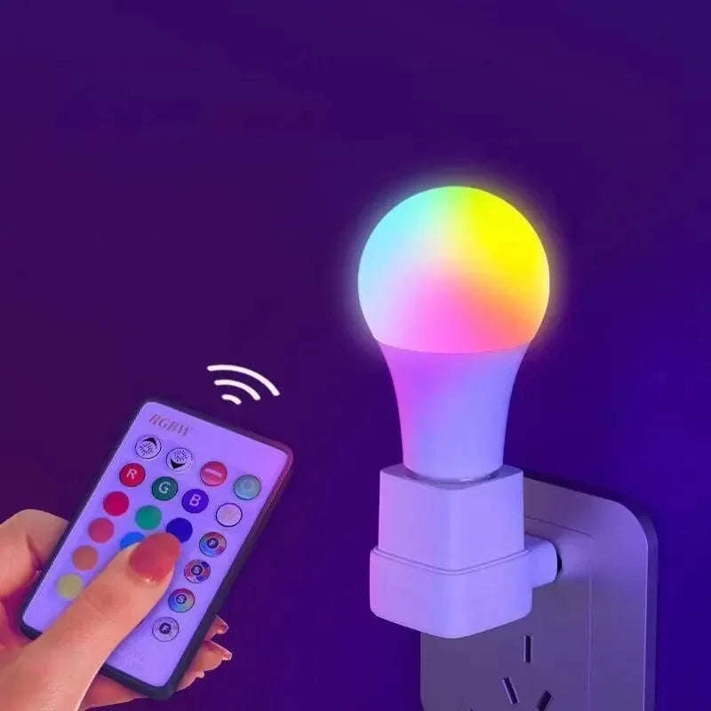RGB E27 Smart Colour-Changing LED Bulb with Remote - SteadyBuy