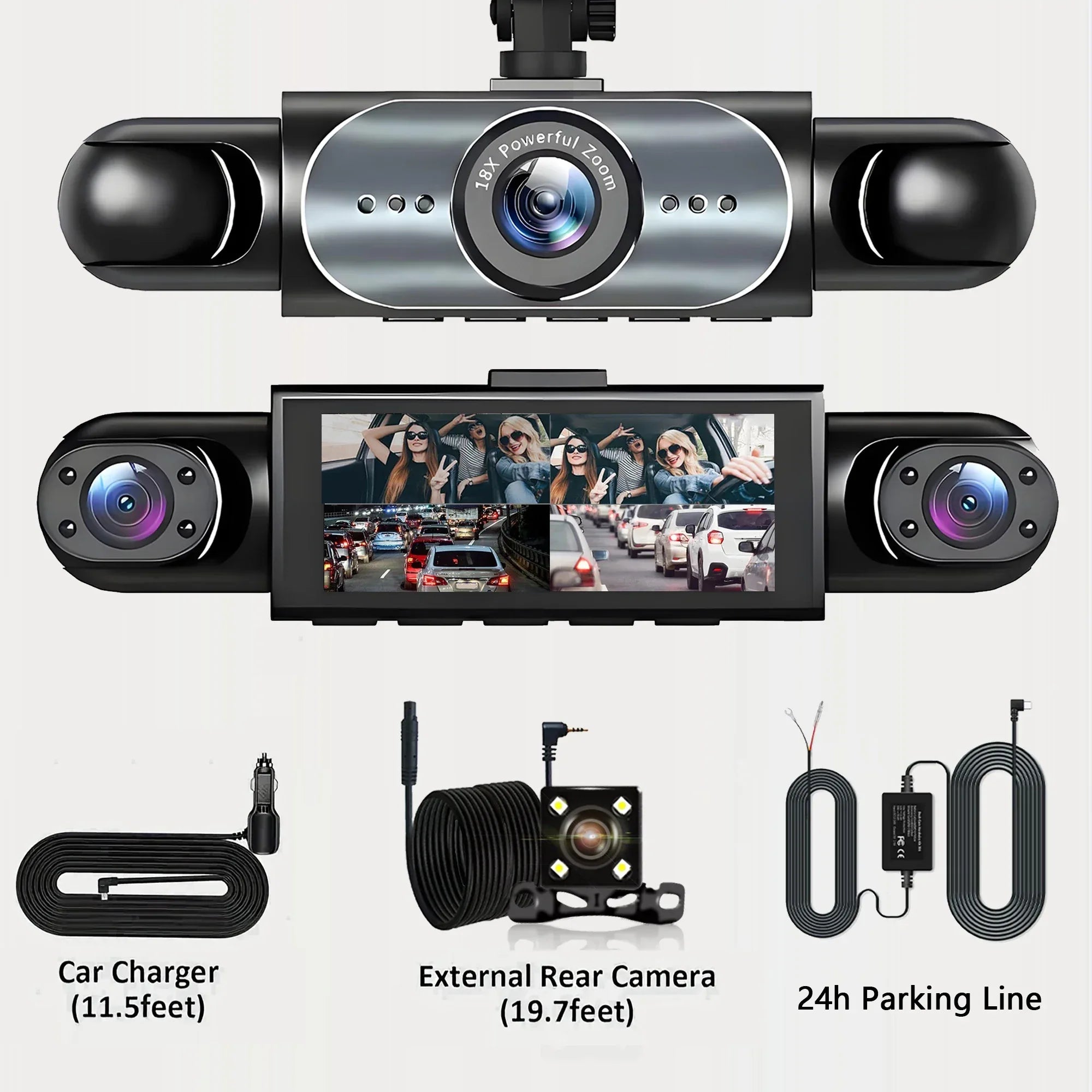 4-Channel 360° Dash Cam with Parking Monitor - SteadyBuy
