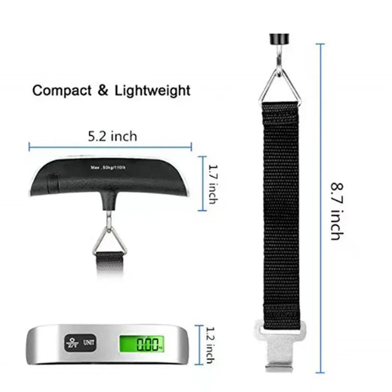 Digital Luggage Scale 50kg with LCD Display - SteadyBuy