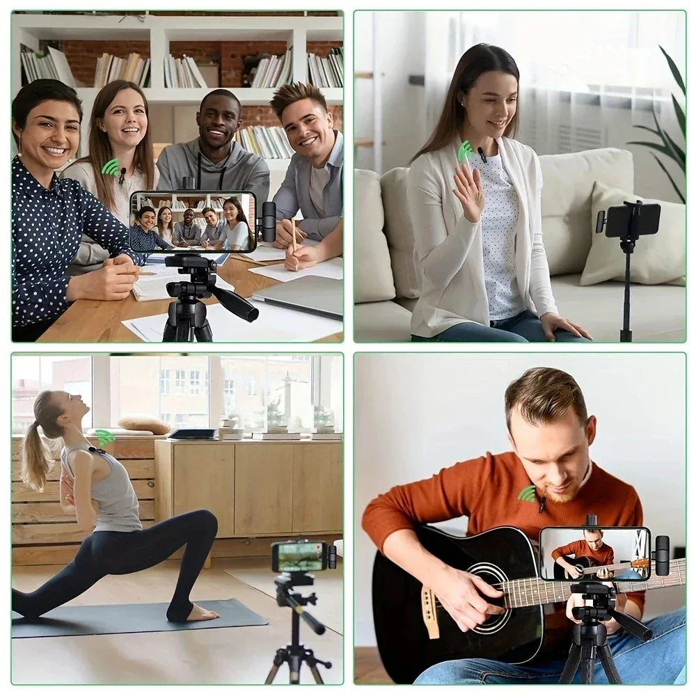 K60 Wireless Lavalier Microphone 2‑in‑1 for Phone & Laptop - SteadyBuy