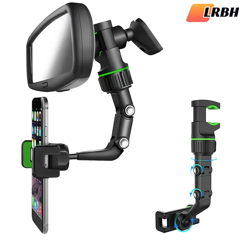 360° Rearview Mirror Car Phone Mount - SteadyBuy