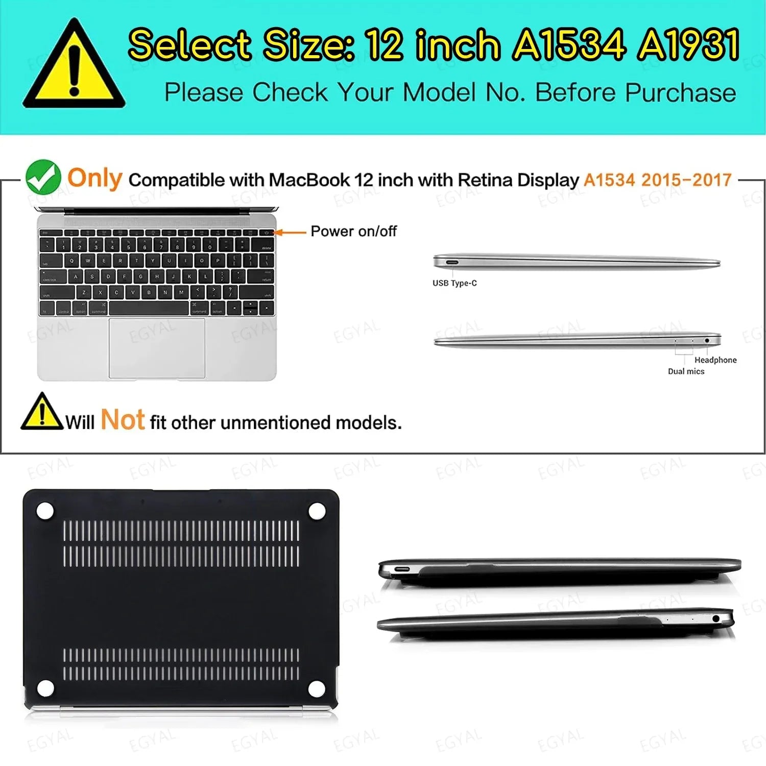 Matte Hard Case for MacBook Air & Pro 13–16" - SteadyBuy