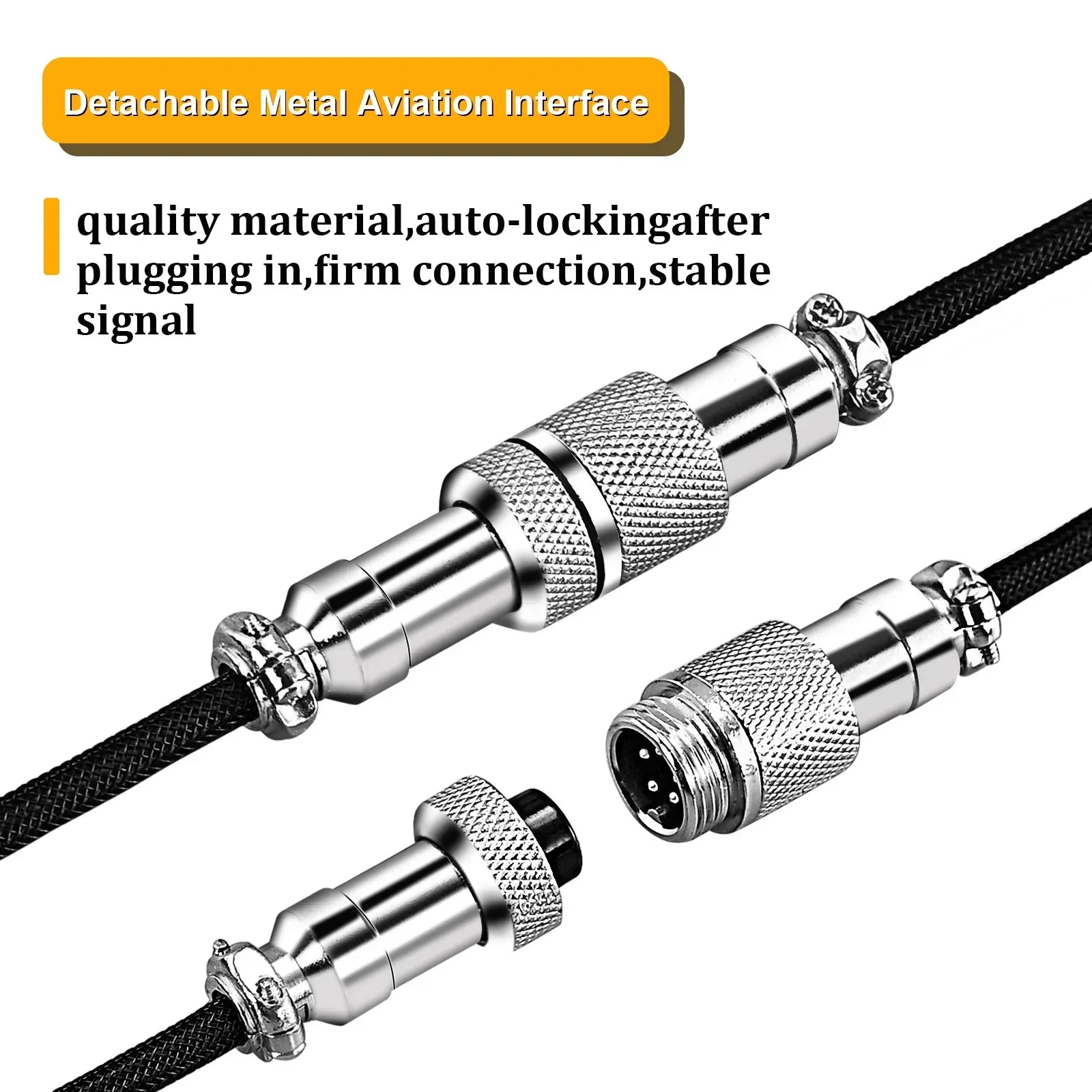 Coiled USB-C Keyboard Cable with Detachable Aviator – Pink - SteadyBuy