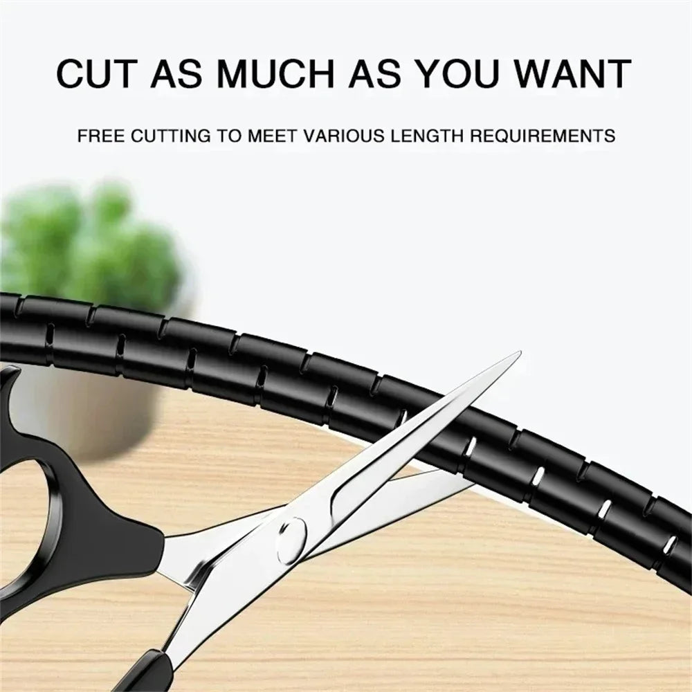 16mm Spiral Cable Sleeve – 2m Wire Management Wrap - SteadyBuy