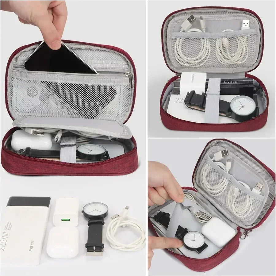 Travel Cable Winder & Tech Organiser Box - SteadyBuy