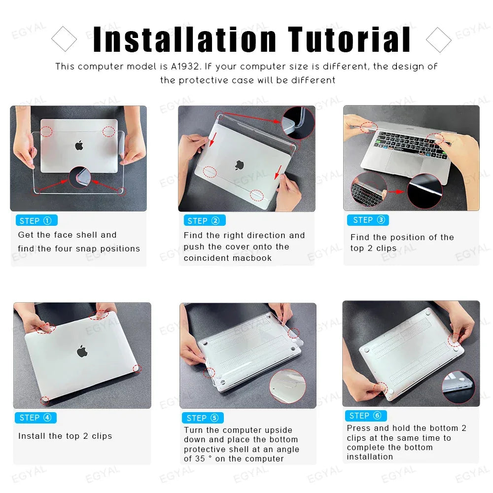 Matte Hard Case for MacBook Air & Pro 13–16" - SteadyBuy