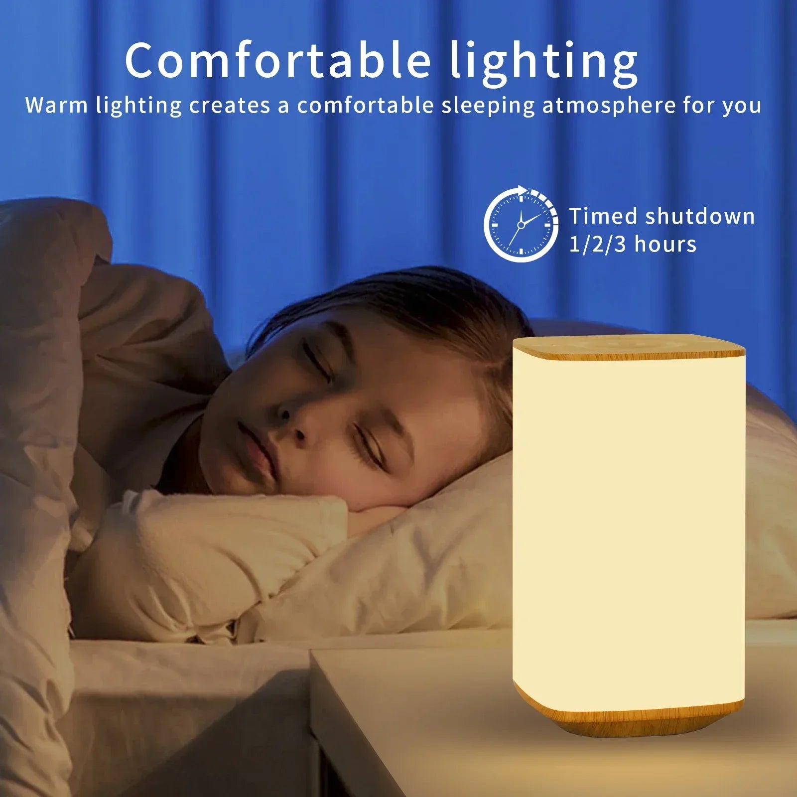 Rechargeable RGB Touch Bedside Lamp with Timer - SteadyBuy