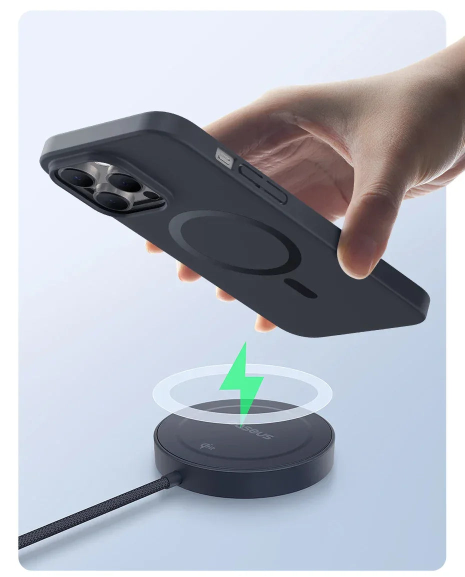 Baseus 15W Qi2 Magnetic Wireless Charger with Stand - SteadyBuy