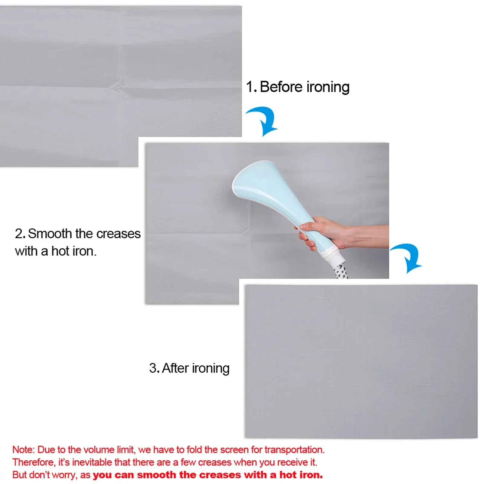 Portable Projector Screen Curtain – 70" Anti-Light - SteadyBuy