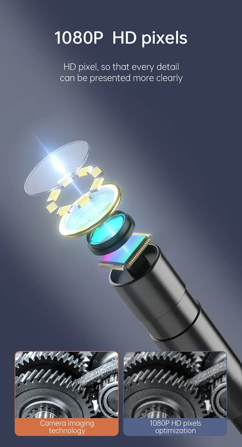 1080P Industrial Endoscope Camera with 4.3" Screen - SteadyBuy