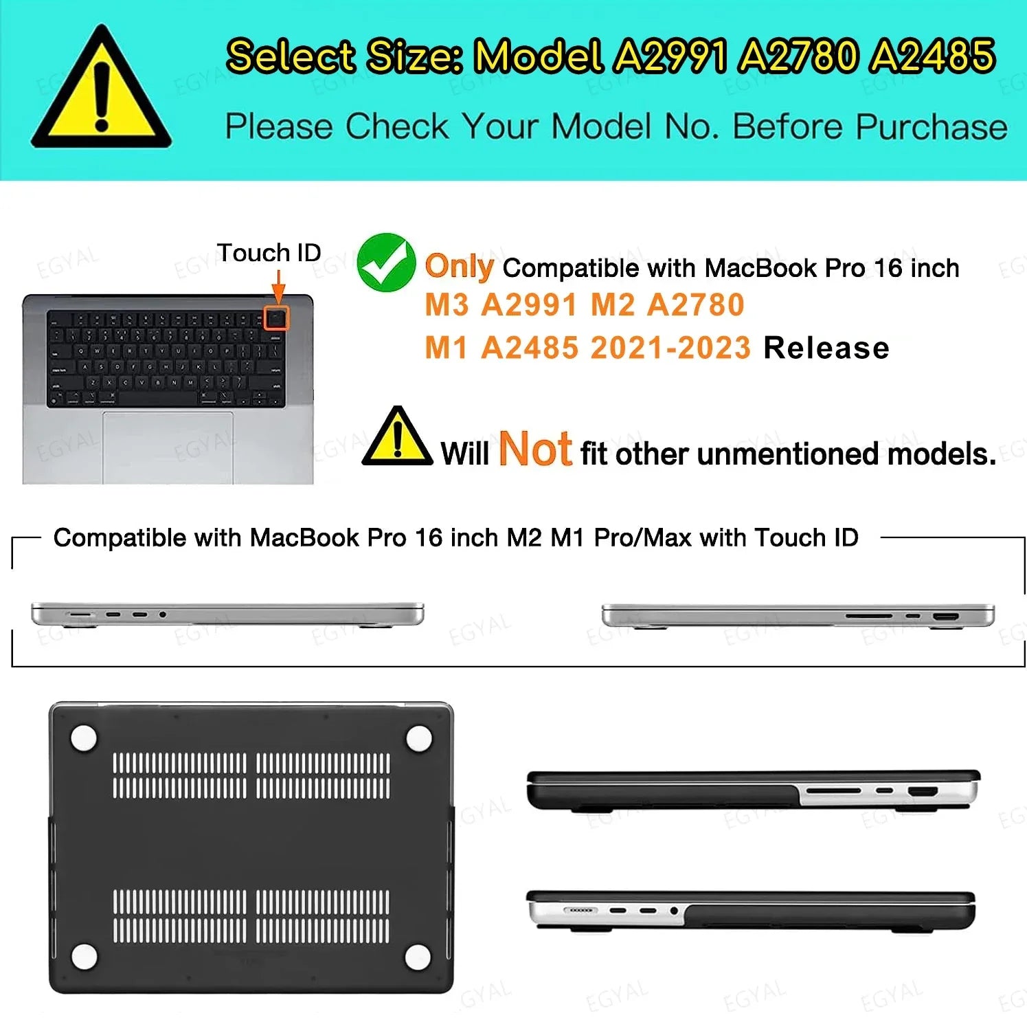 Matte Hard Case for MacBook Air & Pro 13–16" - SteadyBuy