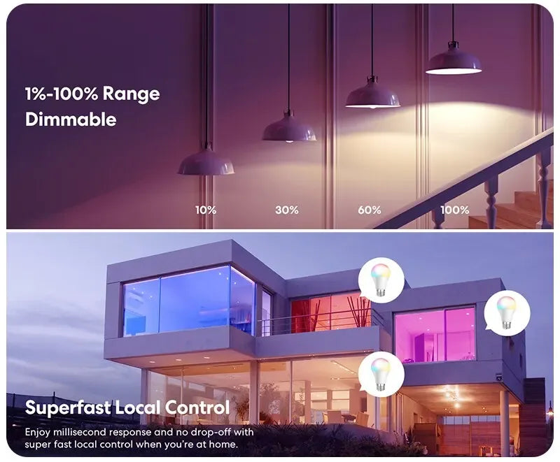 RGB E27 Smart Colour-Changing LED Bulb with Remote - SteadyBuy