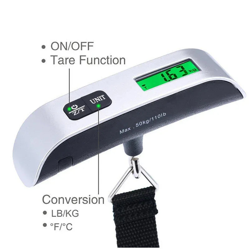 Digital Luggage Scale 50kg with LCD Display - SteadyBuy