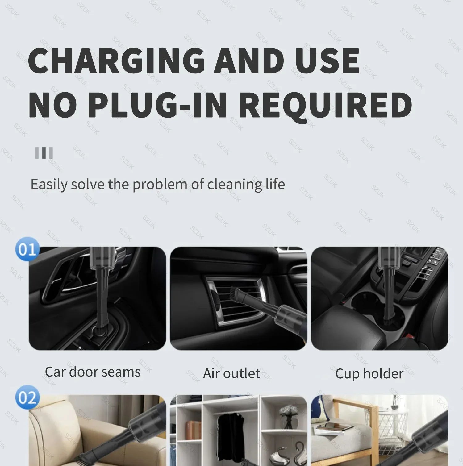 Mini Wireless Car & Home Vacuum Cleaner - SteadyBuy