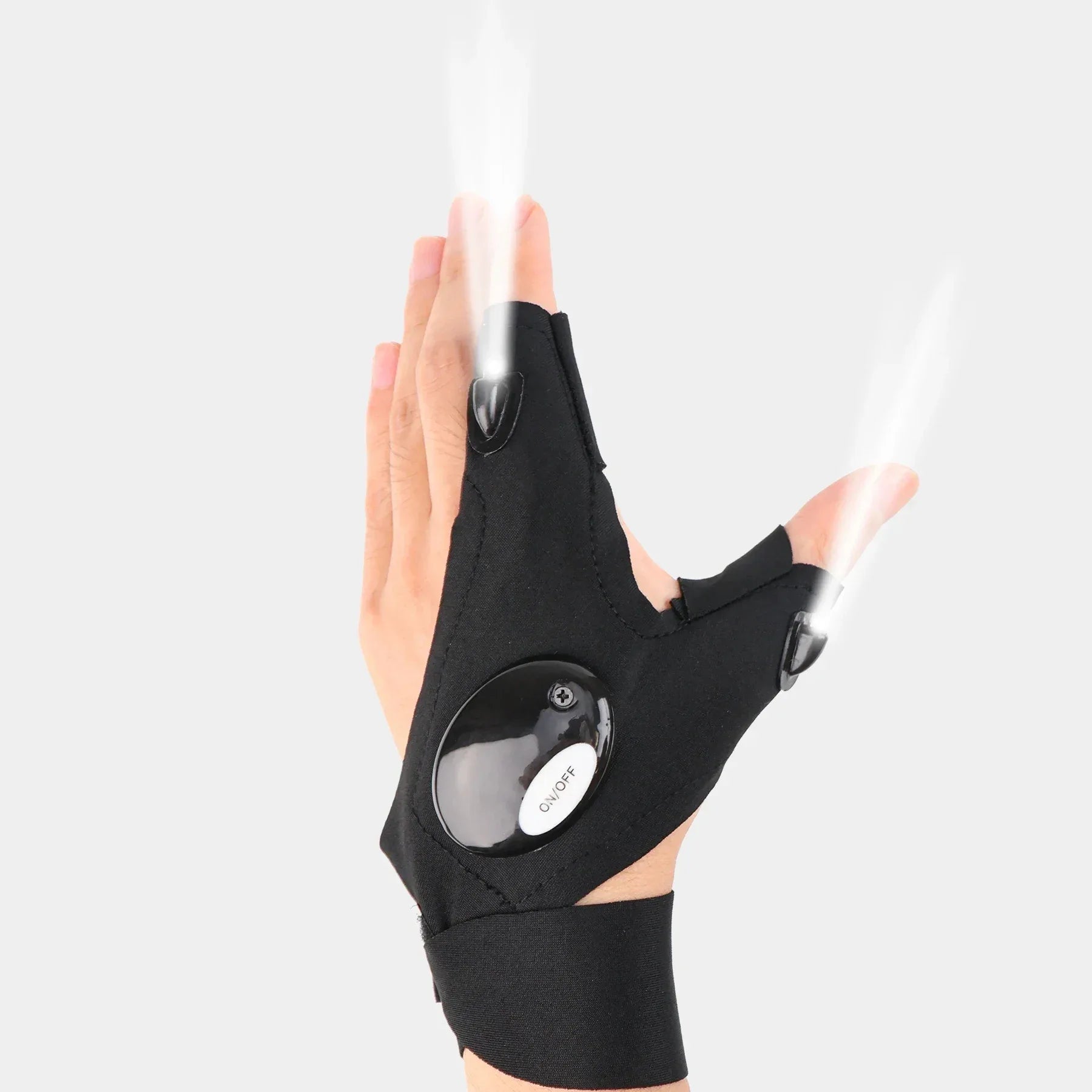 LED Fingerless Flashlight Glove - SteadyBuy