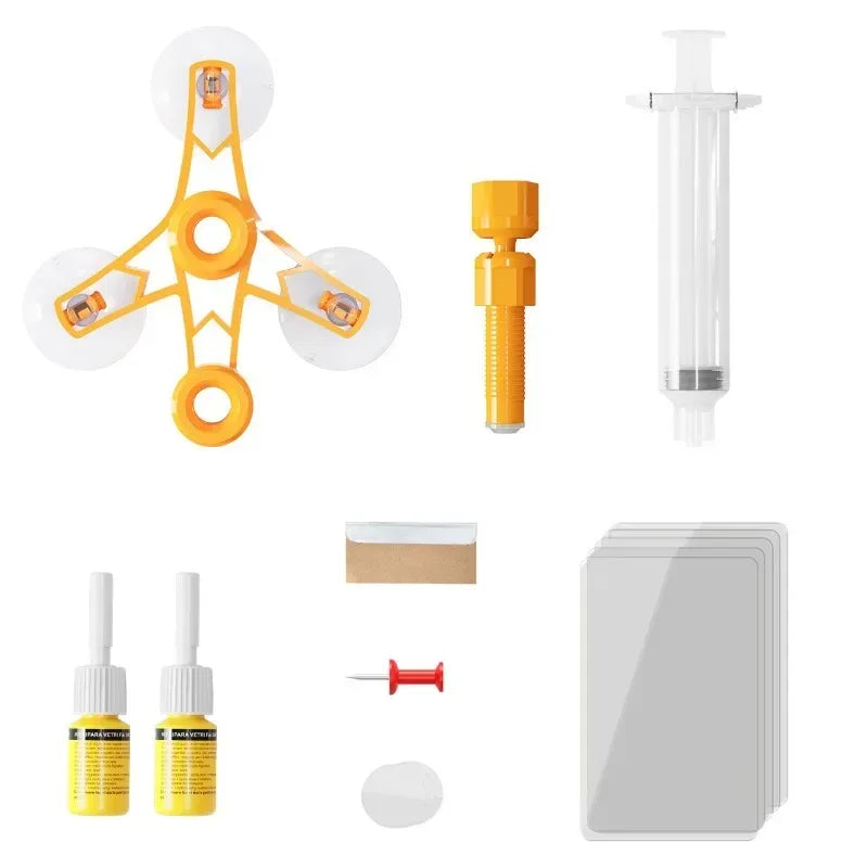 Windshield Glass Crack Repair Kit – No UV Needed - SteadyBuy