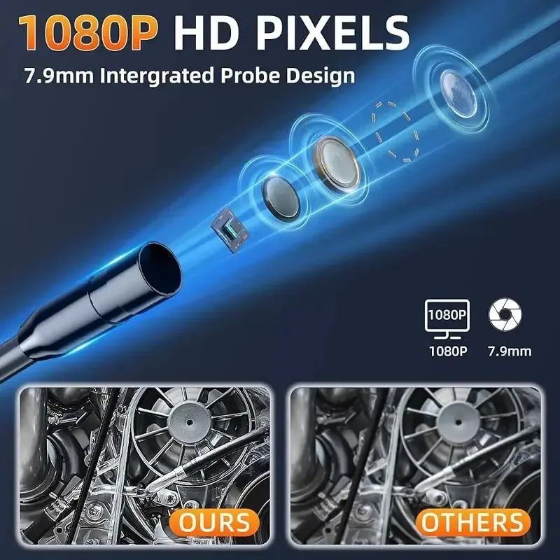 1080P Industrial Endoscope Camera with 4.3" Screen - SteadyBuy