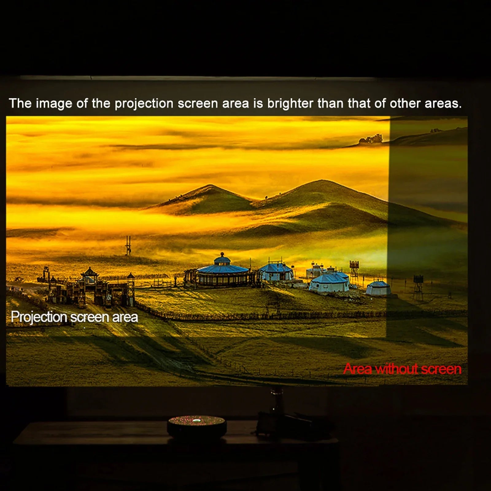 Portable Projector Screen Curtain – 70" Anti-Light - SteadyBuy