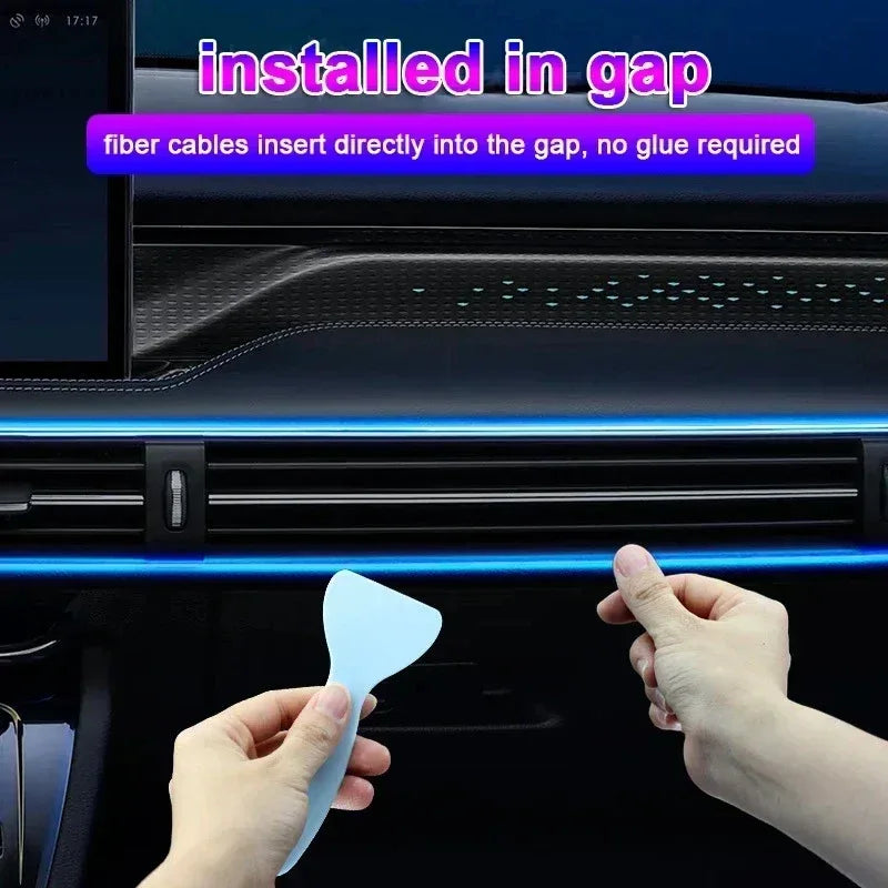 RGB Car Interior Ambient LED Light Strip (USB, App Control) - SteadyBuy