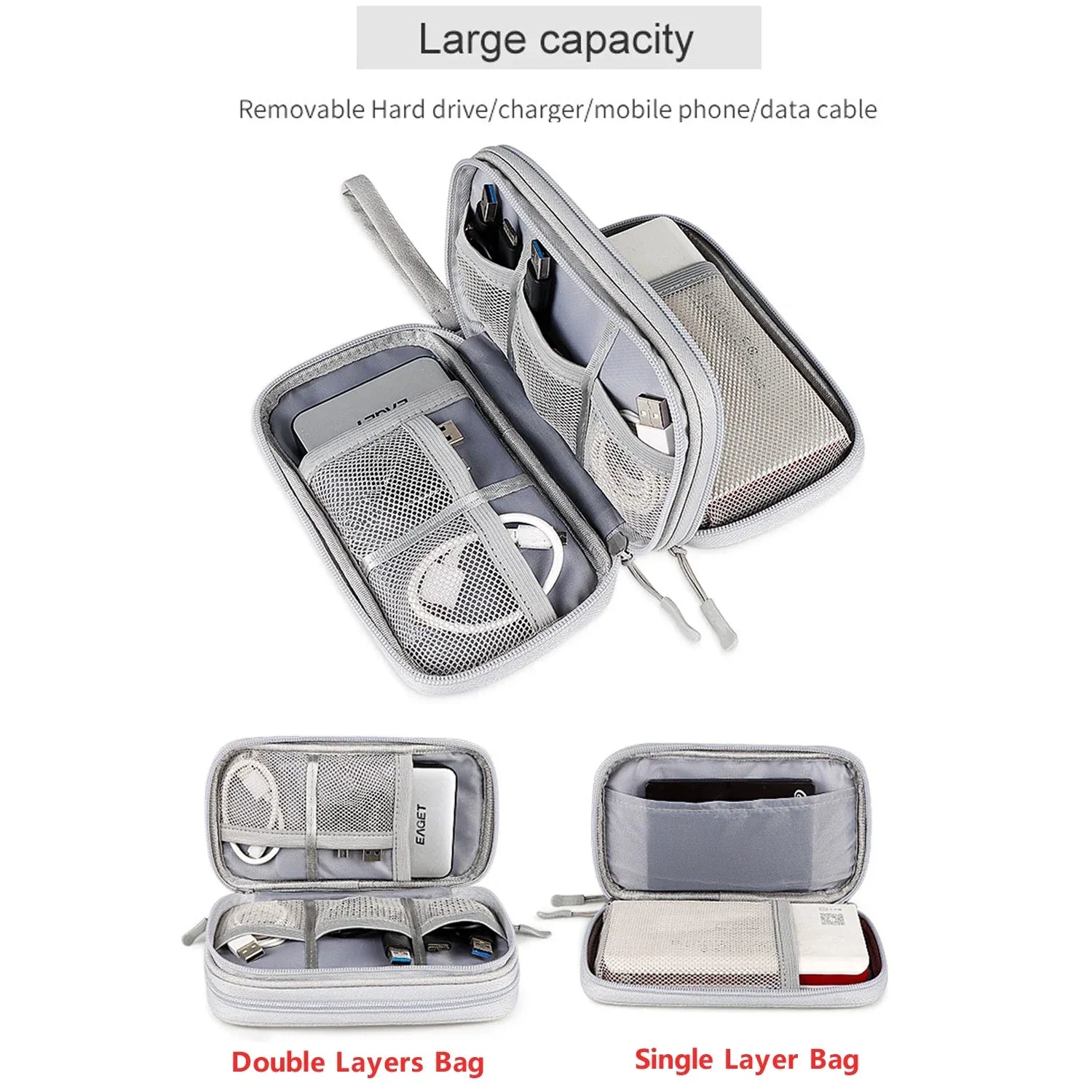 Waterproof Tech Cable Travel Organiser Case - SteadyBuy