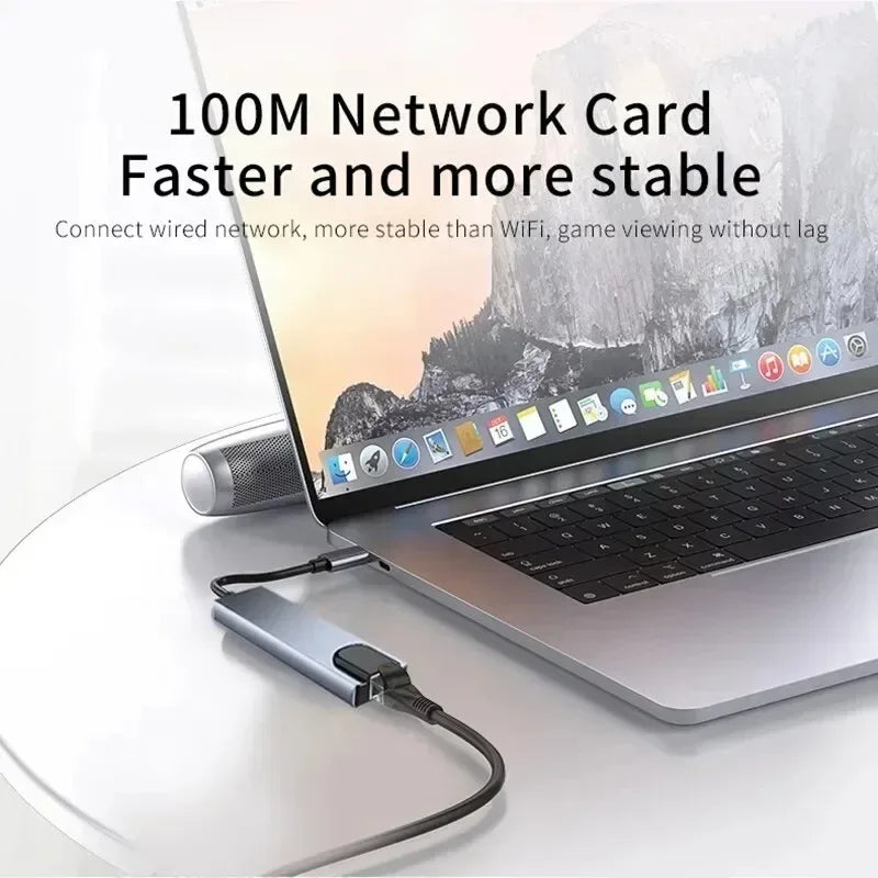 USB‑C Hub 7‑in‑2 with 4K HDMI & PD for MacBook - SteadyBuy