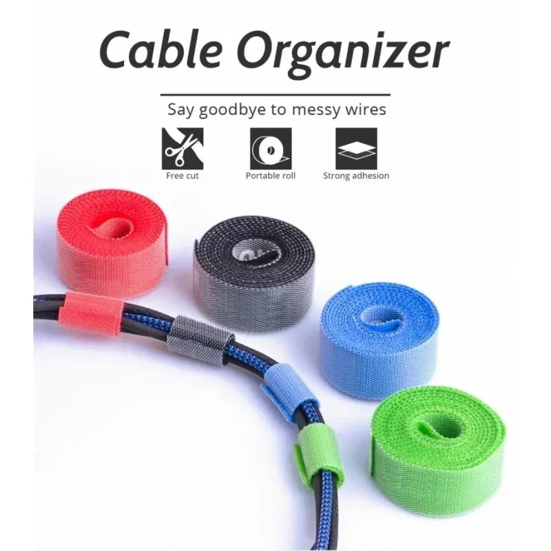 Flexible Cable Organiser Wrap – 3m Black - SteadyBuy