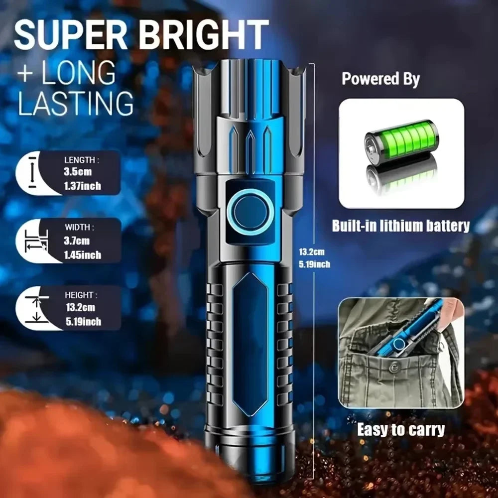 Car Emergency LED Torch - Rechargeable Flashlight for Your Vehicle
