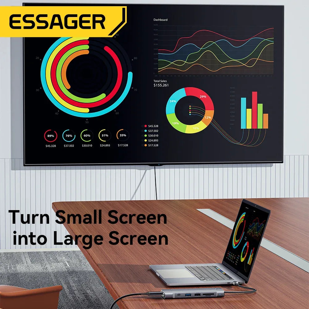 Essager 8‑in‑1 USB‑C Hub with SSD Storage Dock - SteadyBuy