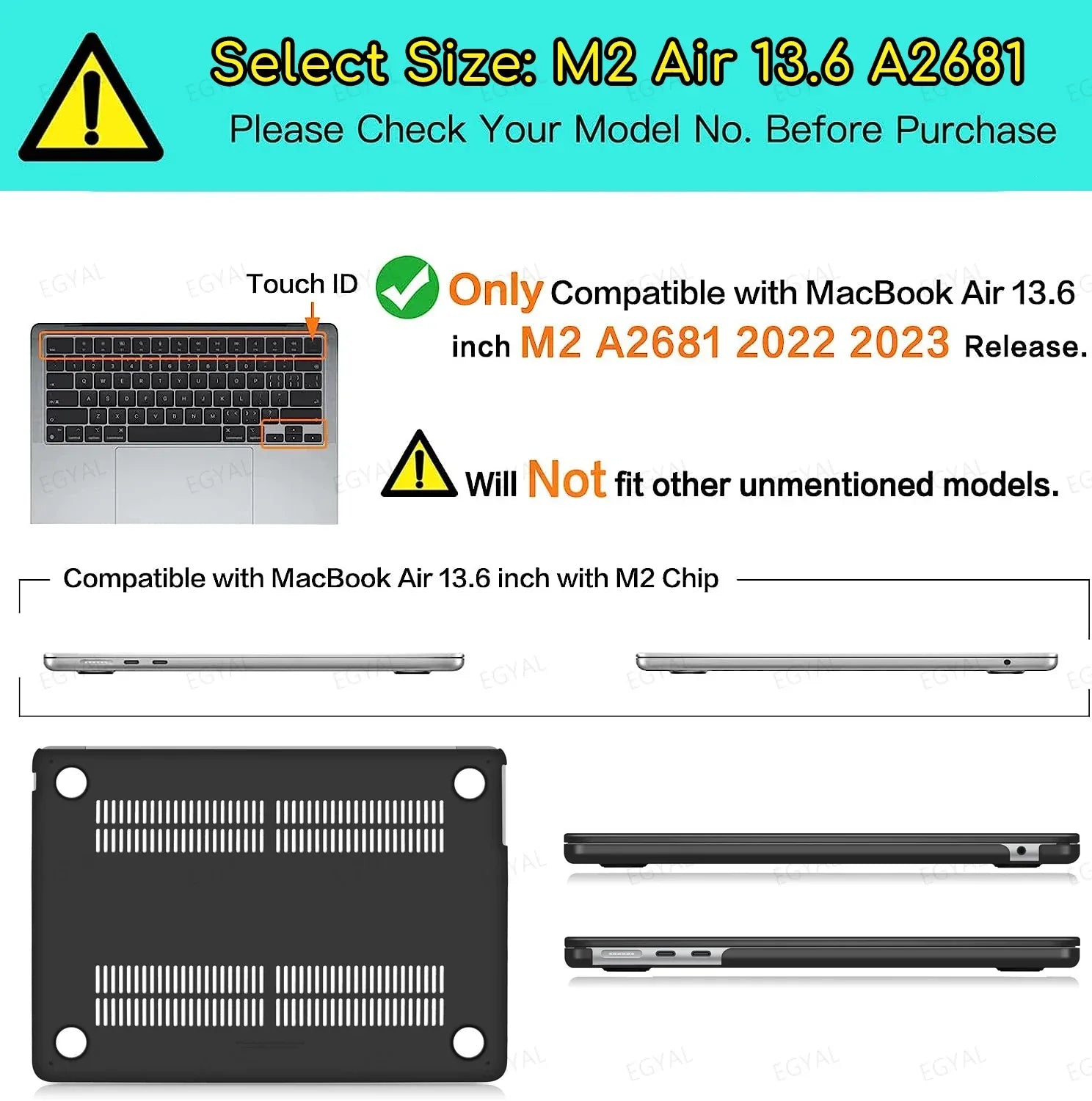 Matte Hard Case for MacBook Air & Pro 13–16" - SteadyBuy