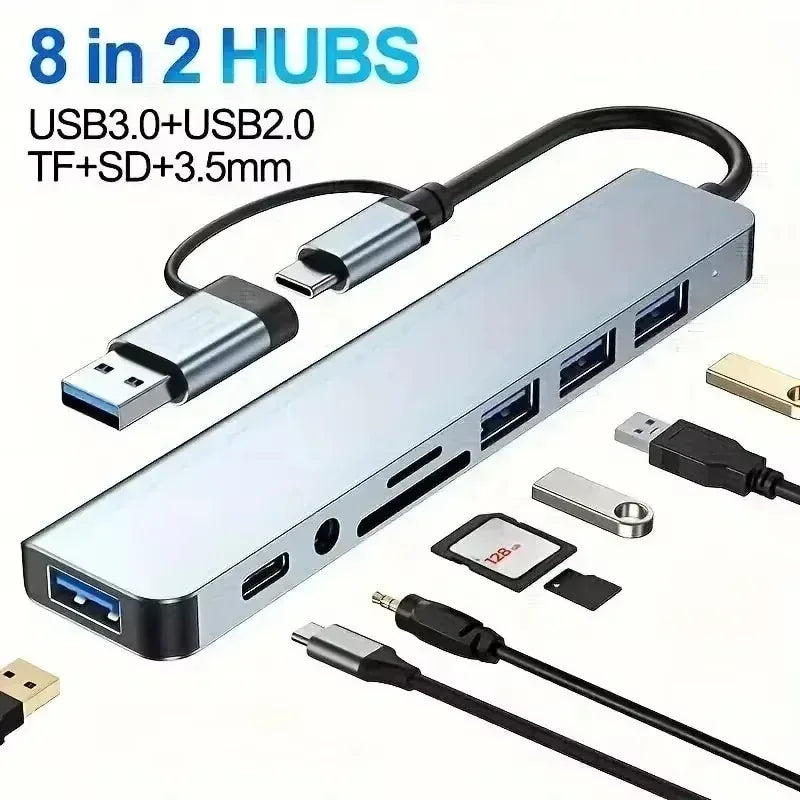 USB‑C Hub 7‑in‑2 with 4K HDMI & PD for MacBook - SteadyBuy